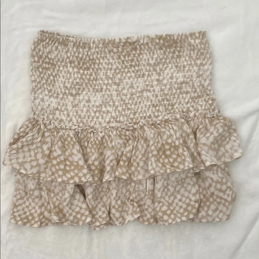 Skylar+Madosom kids Tan Ruffle Skirt
